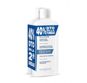 Duplo Elución Champú Reequilibtante, 400 ml. + 400 ml. - Ducray