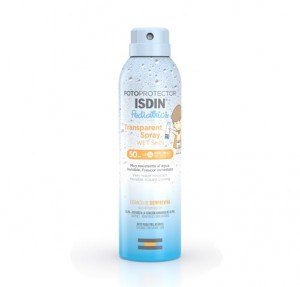 Fotoprotector Transparent Spray Wet Skin Pediatrics SPF 50, 250 ml. - Isdin