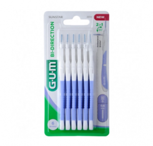 G.U.M Bi-Direction Cepillo Interdental, Talla 0, 6 Piezas. - Sunstar