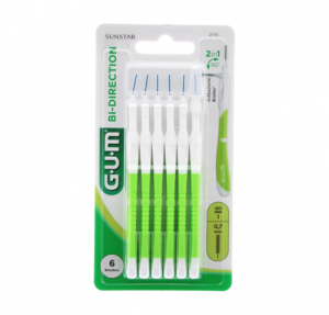 G.U.M Bi-Direction Cepillo Interdental, Talla 1, 6 Piezas. - Sunstar