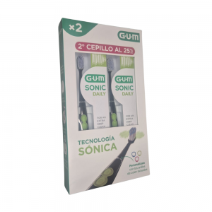 GUM Duplo Sonic Daily Cepillo de Dientes Sónico Negro – Sunstar