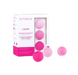 Laselle Esferas Intravaginales Rutina Kegel, Kit de 3 Esferas 28 g, 38 g y 48 g. - Intimina