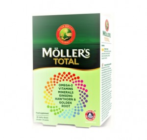 Möller's Total Vitaminas + Minerales + Omega-3, 28 Cápsulas, + 28 Comprimidos. - Orkla 