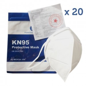 Mascarilla Protectora (5 capas) KN95 / FFP2, (20 unidades)