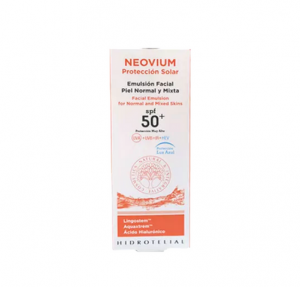 Neovium Emulsión Facial SPF50+, Piel Normal/Mixta, 50 ml. - Hidrotelial