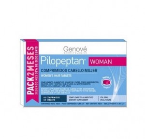 Pack Pilopeptan Woman Tratamiento Anticaída Dos Meses, 30 + 30 Cap. - Genové