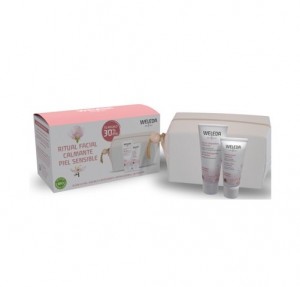 Pack Ritual Facial Calamante Piel Sensible, Leche Limpiadora 75 ml + Crema de Día Calmante de Almendra, 30 ml. - Weleda