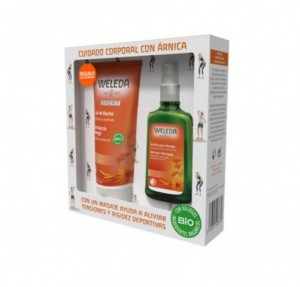 Pack Cuidado Corporal Con Ánica, Aceite para Masaje, 100 ml +  Gel de Ducha Sport, 200 ml de REGALO. - Weleda