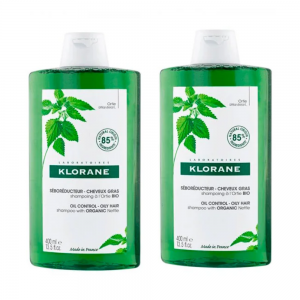 Pack Duo Champú  a la Ortiga BIO, 400 ml + 400 ml. - Klorane
