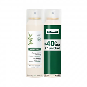 Pack Duo Champú Seco a la Leche de Avena y Ceramidesᴸᴵᴷᴱ, 150 ml + 150 ml. - Klorane