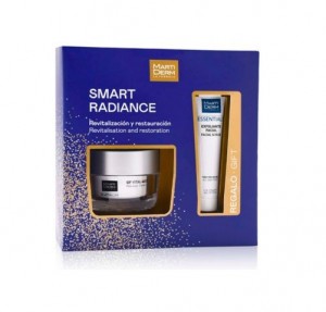 Pack Smart Radiance Platinum Vital-Age Crema Pieles Secas Y Muy Secas, 50 ml + REGALO de Exfoliante  Facial Crema, 50 ml. - Martiderm