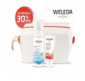 Pack Ritual Reafirmante y Antioxidante, Espuma Limpiadora Suave 150 ml + Crema de Día Reafirmante de Granada 30 ml. - Weleda