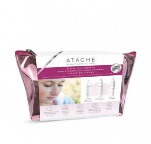 Pack Ritual de Limpieza, Total Makeup Remover, 115 ml + Sensitive Cleanser, 115 ml + Aqua Defense, 200 ml.- Atache