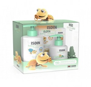 Pack Nutraisdin Baby Naturals, Gel Champú, 400 ml + Loción Corporal, 200 ml + Pomada Regeneradora, 100 ml+ Bálsamo Reparador Perioral, 15 ml. - Isdin