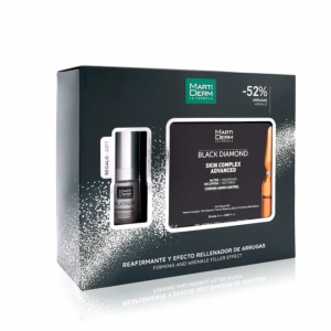 Pack Reafirmante y Efecto Rellenador de Arrugas: Black Diamond Skin Complex Advanced, 30 amps. + Platinum Expression Gel, 15 ml.  - Martiderm