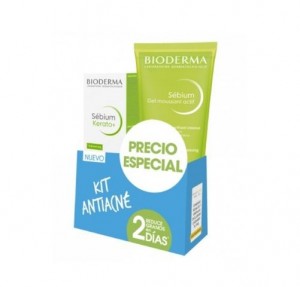 Pack Antiacné Sébium Kerato+ Gel-Crema anti-imperfecciones, 30 ml. + Sébium Gel Moussant Actif, 200 ml. - Bioderma