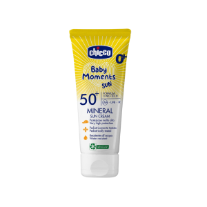 Crema Solar Mineral SPF50+ Para Bebés 0m+, 75 ml. - Chicco.
