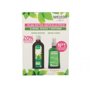 Pack Detox Anticelulítico Zumo de Abedul 250 ml + Abedul Aceite Anticelulítico, 100 ml, 20% de Descuento en el Zumo. - Weleda