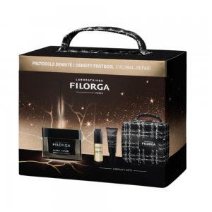 Pack Global-Repair: Crema , 50 ml. + Elexir Intensivo, 5 ml. + Contorno de Ojos y Labios, 4 ml. + Neceser Exclusivo - Filorga