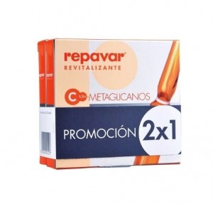 Repavar® Promo 2 x 1 Reevitalizante C5,5% Metaglicanos Flash Extreme, 1 ml x 5 Ampollas. - Ferrer