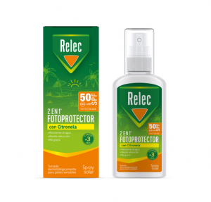 Relec 2en1 Fotoprotector con Citronela. - Perrigo