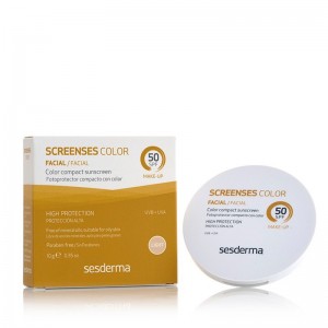 Screenses color Fotoprotector compacto con color SPF 50 LIGHT, 10 g. - Sesderma