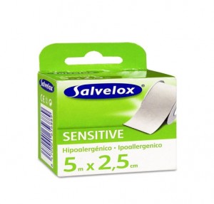 Sensitive Esparadrapo, 5m x 2,5cm.- Salvelox