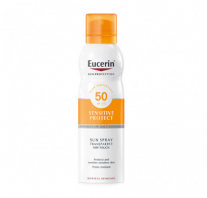 Sun Body Oil Control Dry Touch Aerosol Transparente SPF50, 200 ml.- Eucerin