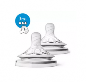 Tetina Natural 3+ Meses Flujo Medio x 2 ud. - Philips Avent