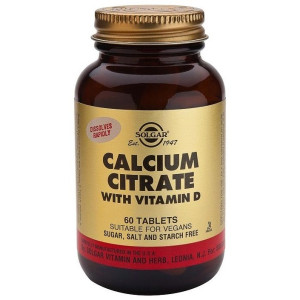 Solgar Citrato De Calcio Con Vitamina D3 60 Comprimidos