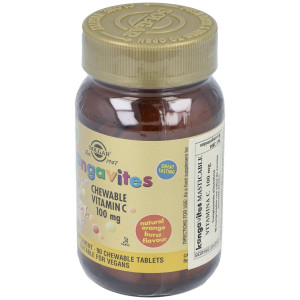 Solgar Kangavites Vitamina C 100Mg Sabor Naranja 90Comp