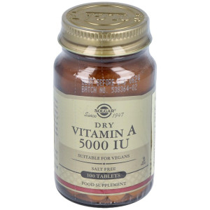 Solgar Vitamina A Seca 5000Ui 1500Mcg 100Comp