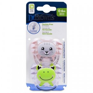 Dr Brown'S Prevent Animal Faces Chupete Infantil 0-6M 2Uds
