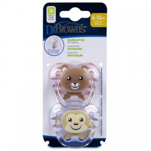 Dr. Brown'S Chupete Prevent Animal Niña, Talla 2, 2 Uds