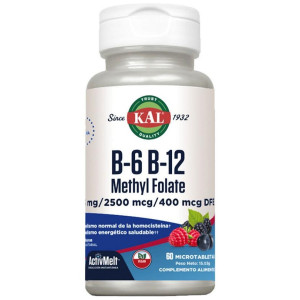 B-6 B-12 Methyl Folate Comprimidos, Vitaminas Y Suplementos Kal - Perfumes Club