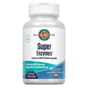 Kal Suplementos Super Enzymes Acción Prolongada 60 Comprimidos