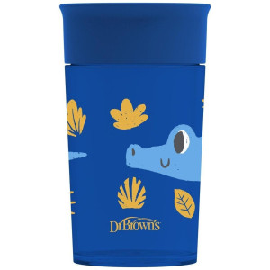 Dr.Brown'S Vaso 360 Sin Boquilla Azul Con Asas 300Ml