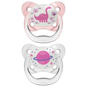 Dr Brown'S Chupete Silicona Nocturno 6 A 18 Meses Rosa 2Uds