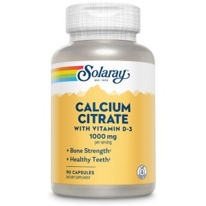 Calcium W/D3 Citrate 1000 Mg, Vitaminas Y Suplementos Solaray - Perfumes Club