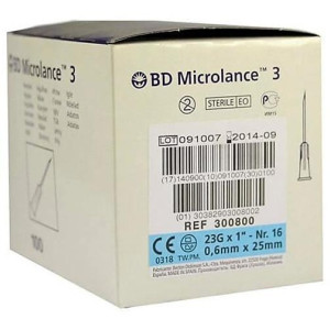 Bd Microlance Bd Aguja 0,6Mmx25Mm 100U