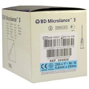 Bd Microlance Bd Aguja 0,6Mmx25Mm 100U