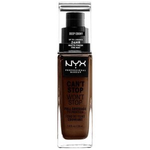 Nyx Can'T Stop Won'T Stop Full Coverage Foundation Deep Ebony 30Ml