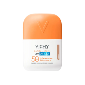 Capital Soleil UV AQUA Fluido Hidratante con Color Tono Medio, 50 ml. - Vichy