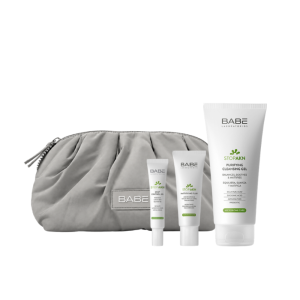 Rutina Stop AKN: Stop Akn Fluido Matificante, 40 ml. + Stop Akn Gel Spot Control, 10 ml. + Stop Akn Limpiador Purificante, 200 ml. - BABE