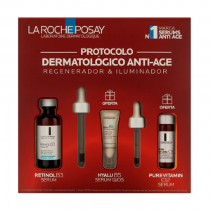 Pack Regenerador: Retinol B3 Sérum, 30 ml. + Hyalu B5 Ojos, 5 ml. + Rure Vitamin C12 Serum, 10 ml. - La Roche Posay