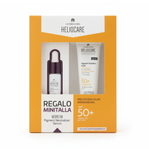 Pack Proteccion Solar Antimanchas: Heliocare 360° Pigment Solution SPF 50+, 50 ml.+ Neoretim Discrom Control Serum , 10 ml. de Regalo! - Cantabria Labs
