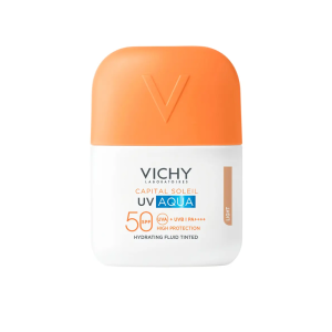 Capital Soleil UV AQUA Fluido Hidratante con Color Tono Claro, 50 ml. - Vichy