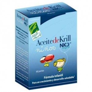 100% Natural  Aceite De Krill Nko Original Niños 60 Perlas