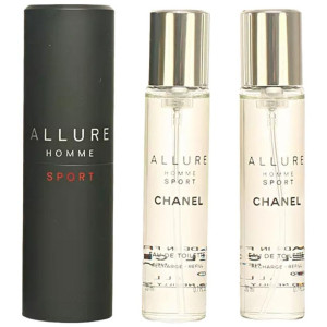 Allure Homme Sport Eau De Toilette Vaporizador De Viaje Y 2 Recargas 3 X 20 Ml