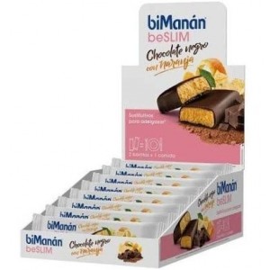 Bimanan (24 Barritas 40 G Sabor Chocolate Negro Y Naranja)